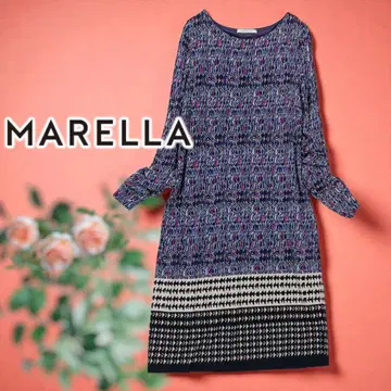 MARELLA 마라 긴팔 원피스 L 사이즈 무릎 아래 기장 루마니아산