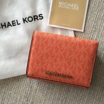 새상품 마이클코어스 MICHEAL KORS 지갑 시그니처 오렌지