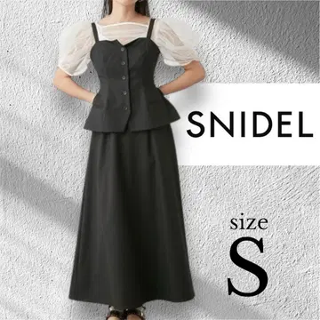 SNIDEL 스나이델 점프수트 페플럼 베스트 원피스 그레이 S