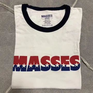 MASSES T셔츠 화이트/네이비