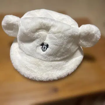 선착순 세일 디즈니 리조트 복슬복슬 미키마우스 귀 달린 화이트 모자