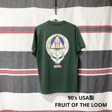 90sUSA제 FRUIT OF THE LOOM 빈티지 T셔츠 해골 레어