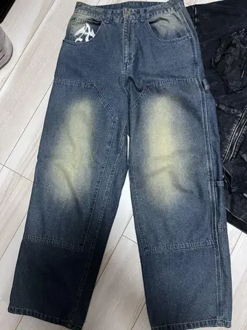 안티 미드 더블니 데님