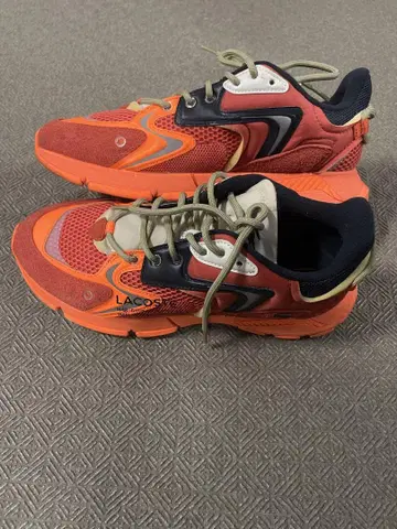 LACOSTE 스니커즈 오렌지/네이비