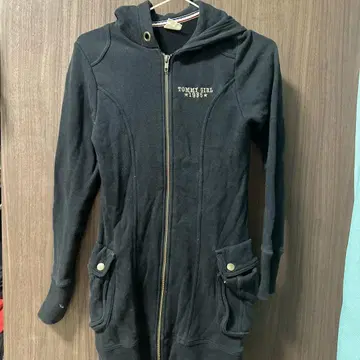 tommy girl 블랙 풀 집업 후드티