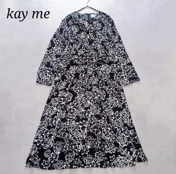 새상품급 kay me 네이비 플라워 마릴린 원피스 빅 사이즈