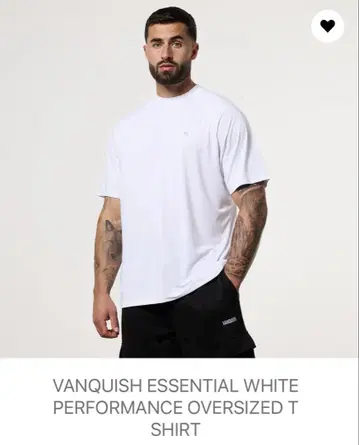 Vanquish fitness 오버 사이즈 T셔츠 화이트 S사이즈