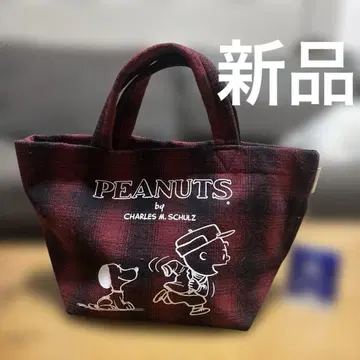 루토트 PEANUTS 체크 무늬 토트백