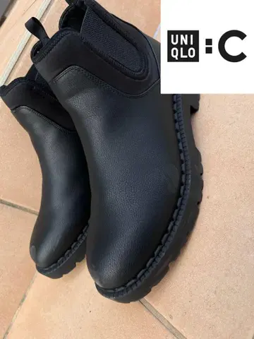UNIQLO 블랙 사이드 고어 부츠 27.5cm
