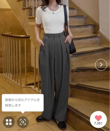 CHAN ME 턱 볼륨 와이드 슬랙스