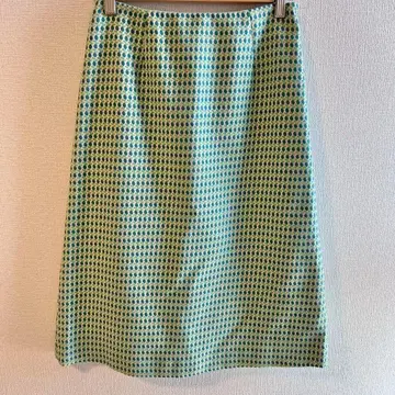 시빌라 기하학 자수 플레어 스커트 그린 M