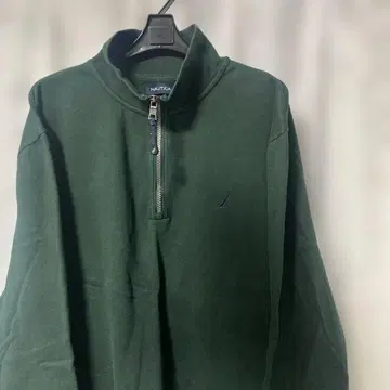 NAUTICA 다크 그린 하프 지퍼 트레이닝복