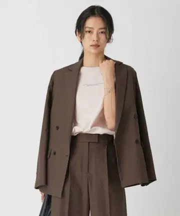 iCB [세탁 가능] 루즈위브 자켓 다크 브라운 계열