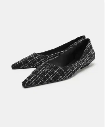 ZARA 텍스처 패브릭 스틸레토 38 (24.6CM)