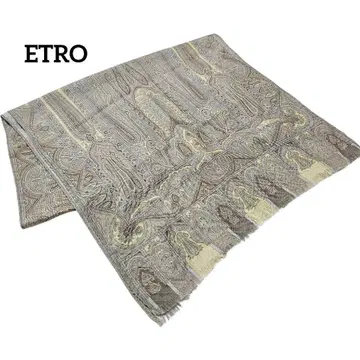 [ 새상품급 택 없음 ] ETRO 스톨 136 x 41 울 실크 페이즐리