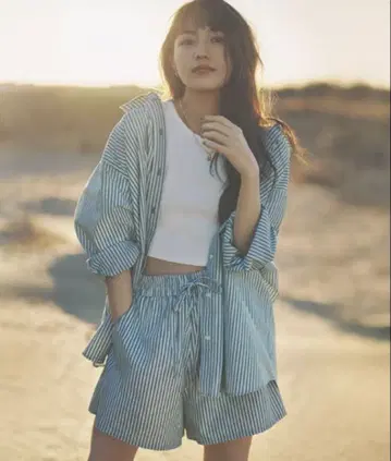스트라이프 캐주얼 셋업
