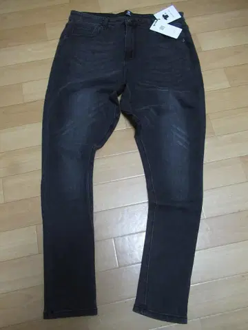M545 칸비오 새상품 USED 가공 스트레치 사루엘 블랙 데님 팬츠 L