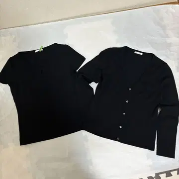 휘드베 앙상블 니트 모 100% 블랙 2 새상품급
