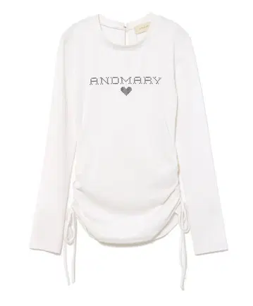 andmary Dot mary 로고 탑 화이트