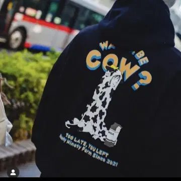 9090 COW 후드티 블랙 구제 의류