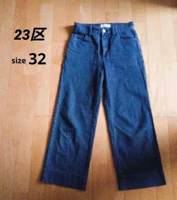 23구 DENIM 와이드 팬츠 데님 청바지 32 M L 블루