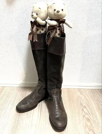 [ 새상품급 ] 가보 Gabor 롱 부츠 사이드 지퍼 브라운 A18