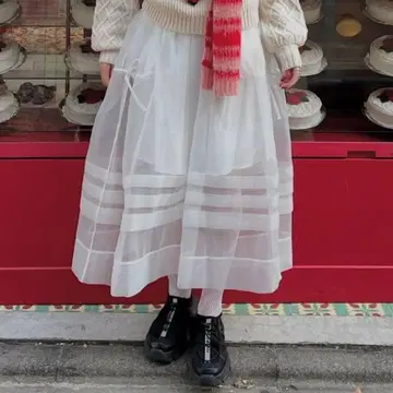 POPPY ORGANDY TUCK SKIRT