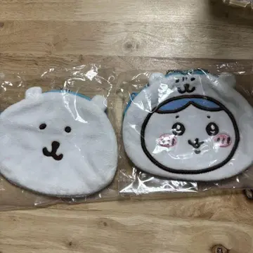 치이카와 (먼작귀) 얼굴 파우치 랜덤 나가노 마켓 하치와레 곰 2개 세트