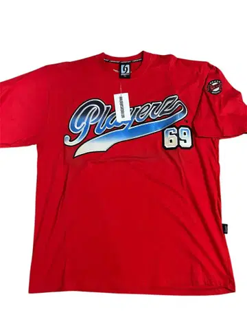 PLAYERZ69 XL 빨검 T셔츠 데드스탁 90s 00s