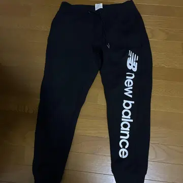 new balance 블랙 스웨트 팬츠 XL