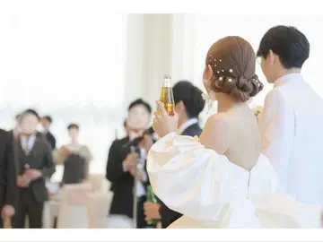 브라이덜 퍼프 슬리브 부착 소매