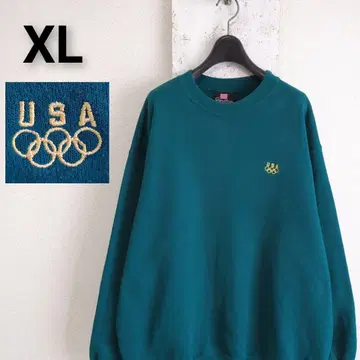 90s USA제 Hanes 헤인즈 맨투맨 그린 올림픽 자수