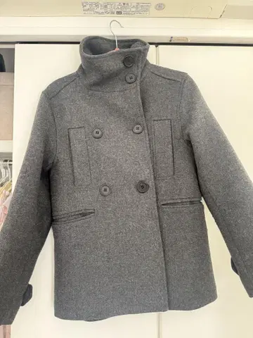 H&M 그레이 피코트 코트