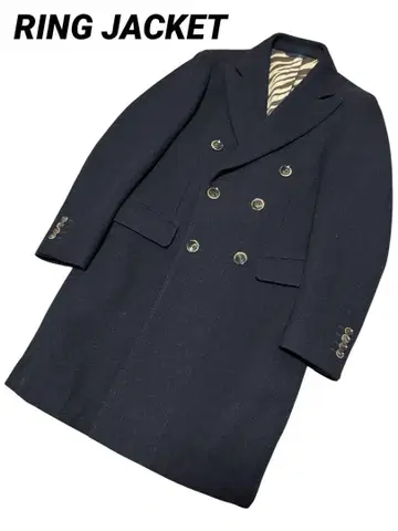 RING JACKET 링자켓 더블 체스터 코트 일본제 네이비