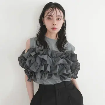 LIAN 프릴 뷔스티에 도킹 T