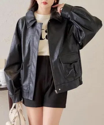 인조 가죽 블루종 chico WEB 한정판