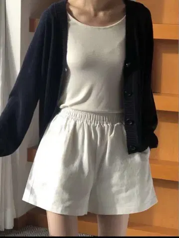 OUNCE ounce 가디건 네이비 린넨 한국