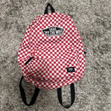 VANS 체크 무늬 백팩