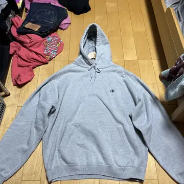 Champion 그레이 후드 부착 후드티