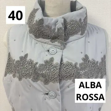 새상품급 ALBA ROSSA 로싸 충전솜 베스트 자켓 라이트 그레이 40