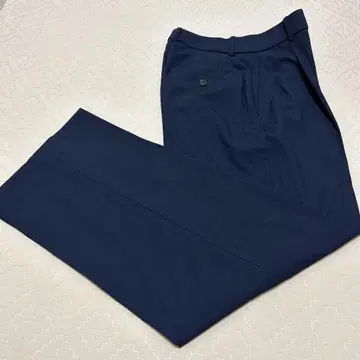 UNIQLO 턱 와이드 팬츠 M 네이비