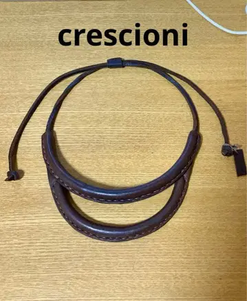Crescioni 가죽 목걸이 브라운 브라운