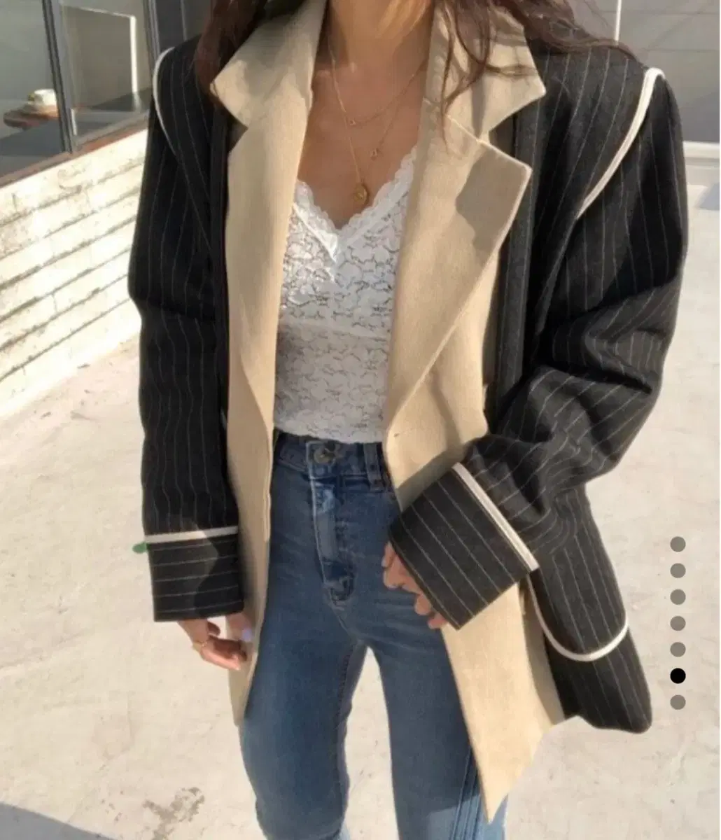 SUNDER MARKET Color-block Stripe Jacket