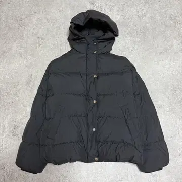 로페아도 아젤 블랙 후드 부착 다운 자켓 36 다운 페더