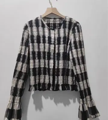 CLANE SHIRRING DESIGN BLOUSE 믹스 클라네