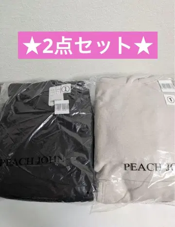 PEACH JOHN 로고 후디 셋업 룸웨어 세트 2점 세트