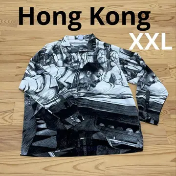 Karl Kani (칼카니) XXL 사이즈 셔츠 긴팔 패턴 제품 흑백