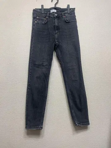 ZARA 데님 팬츠, 사이즈: 30(L) 다크 그레이 하이웨스트