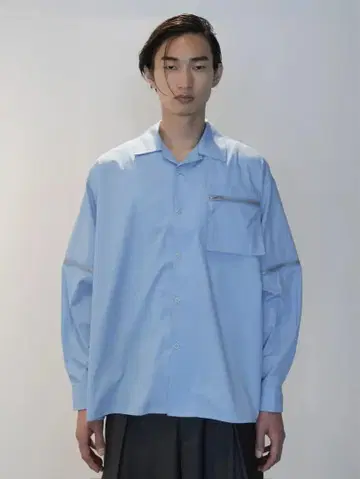 2way zip square cut shirt chikashit