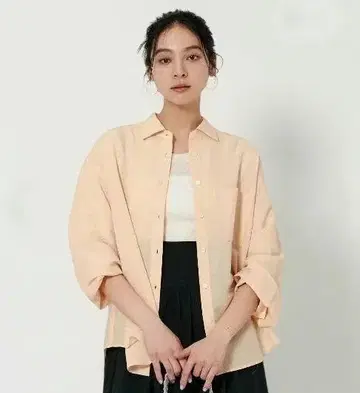 [ 컨디션 최상 ] 뷰티앤유스 시어백턱셔츠 25ss 현행